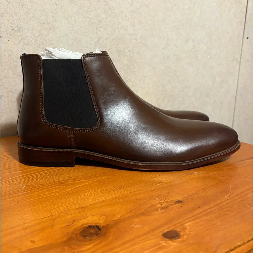 Mix No. 6 Men's Brown leather Aleder Chelsea Ankle Boot Size 13